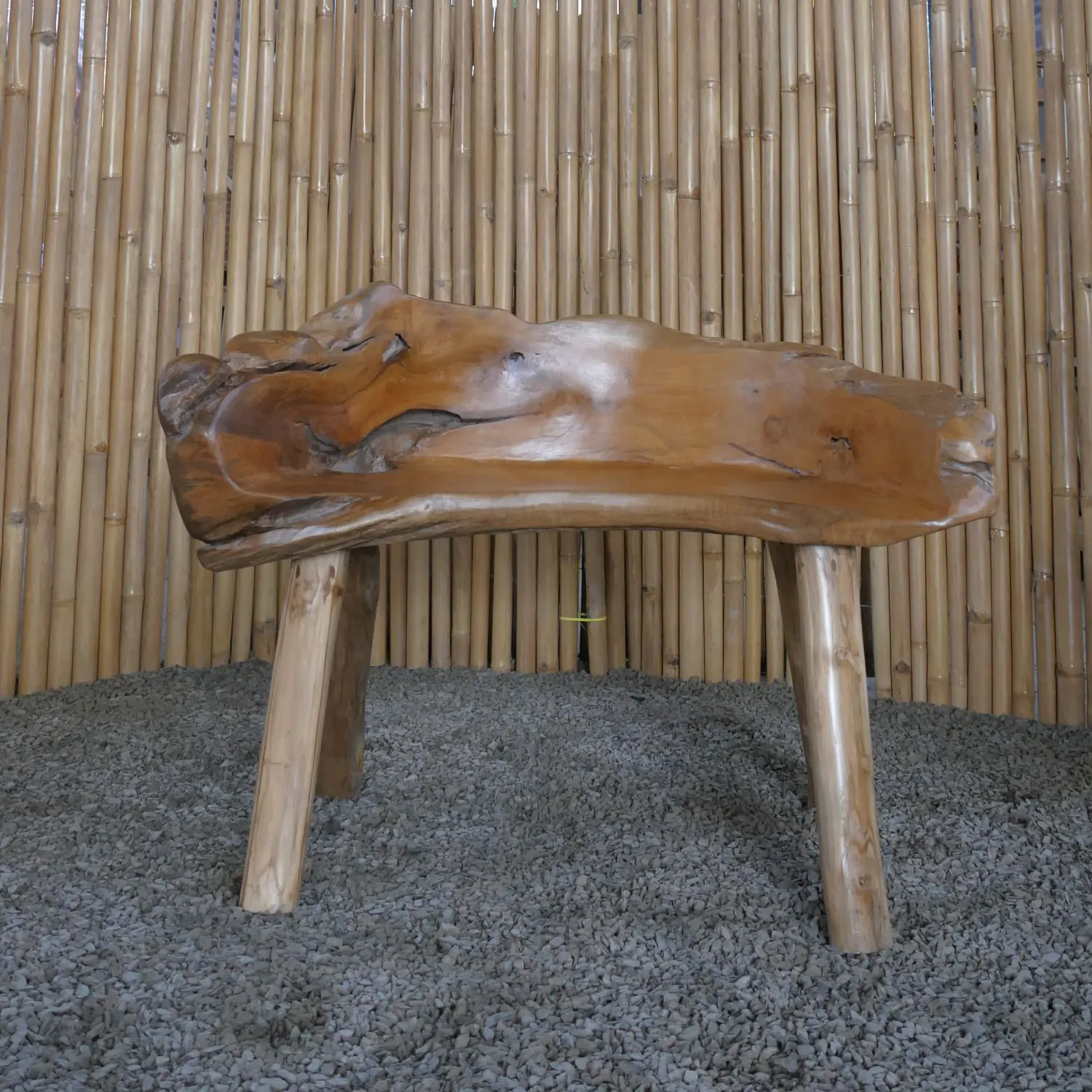  Product image 2 of the product “Garden Bench, made from unique teak root, approx. 110cm Length. The shape may vary. ”